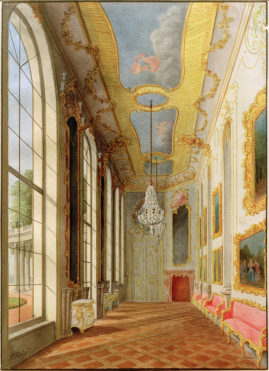 Litet galleri på Sanssouci Palace av Heinrich Hintze