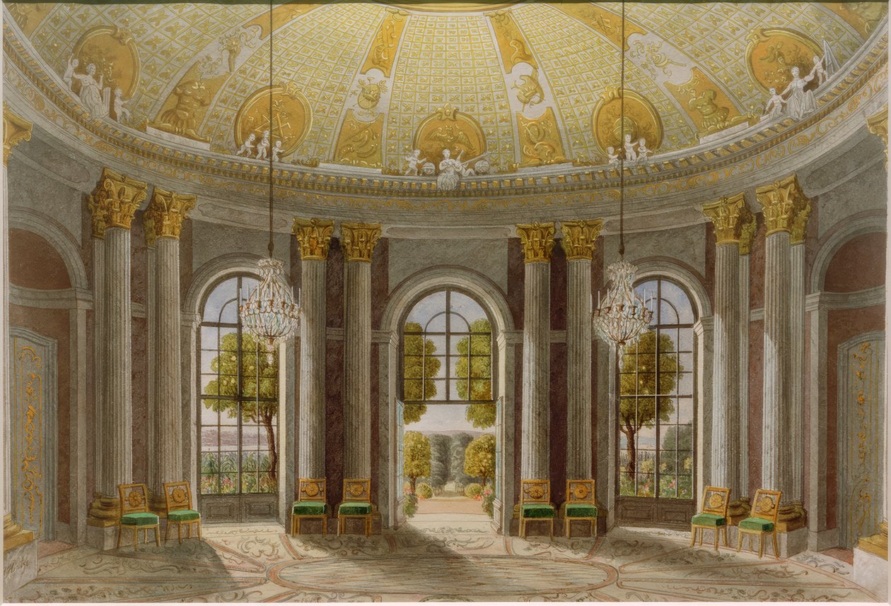 Marmor Hall av Sanssouci Palace av Heinrich Hintze