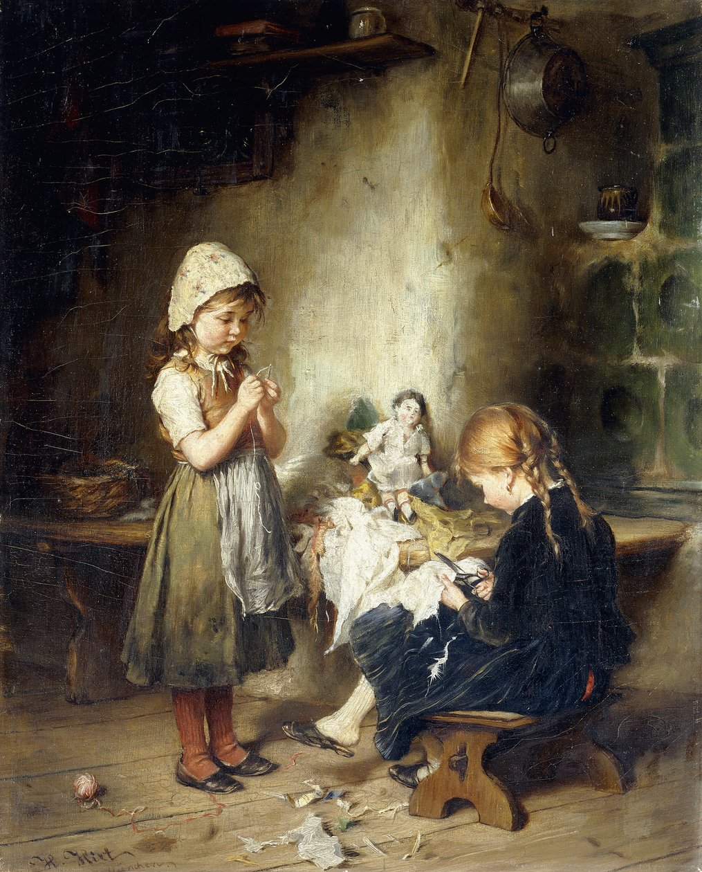 De unga sömmerskorna av Heinrich Hirt