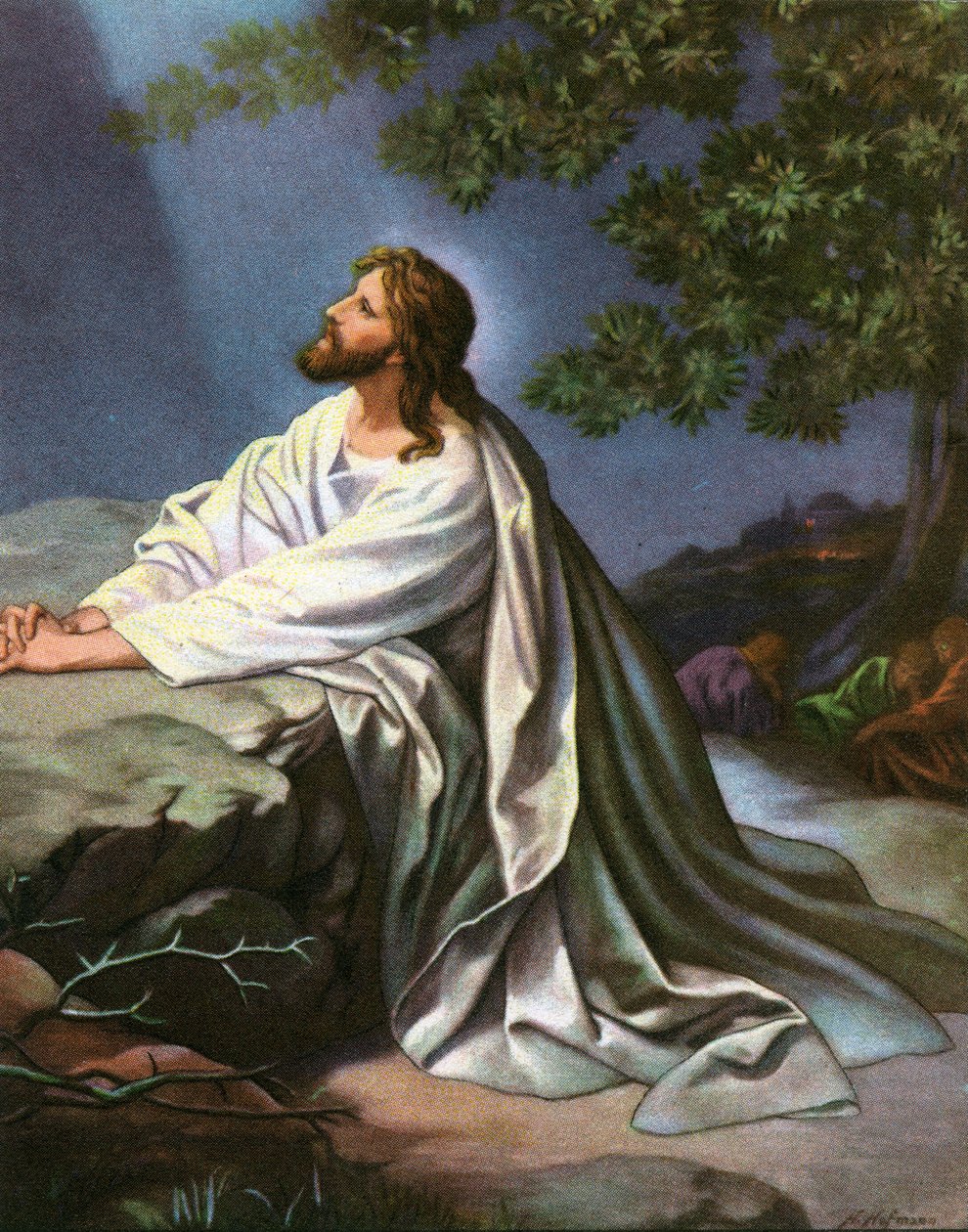 Kristus i Getsemane trädgård av Heinrich Hofmann av Heinrich Hofmann