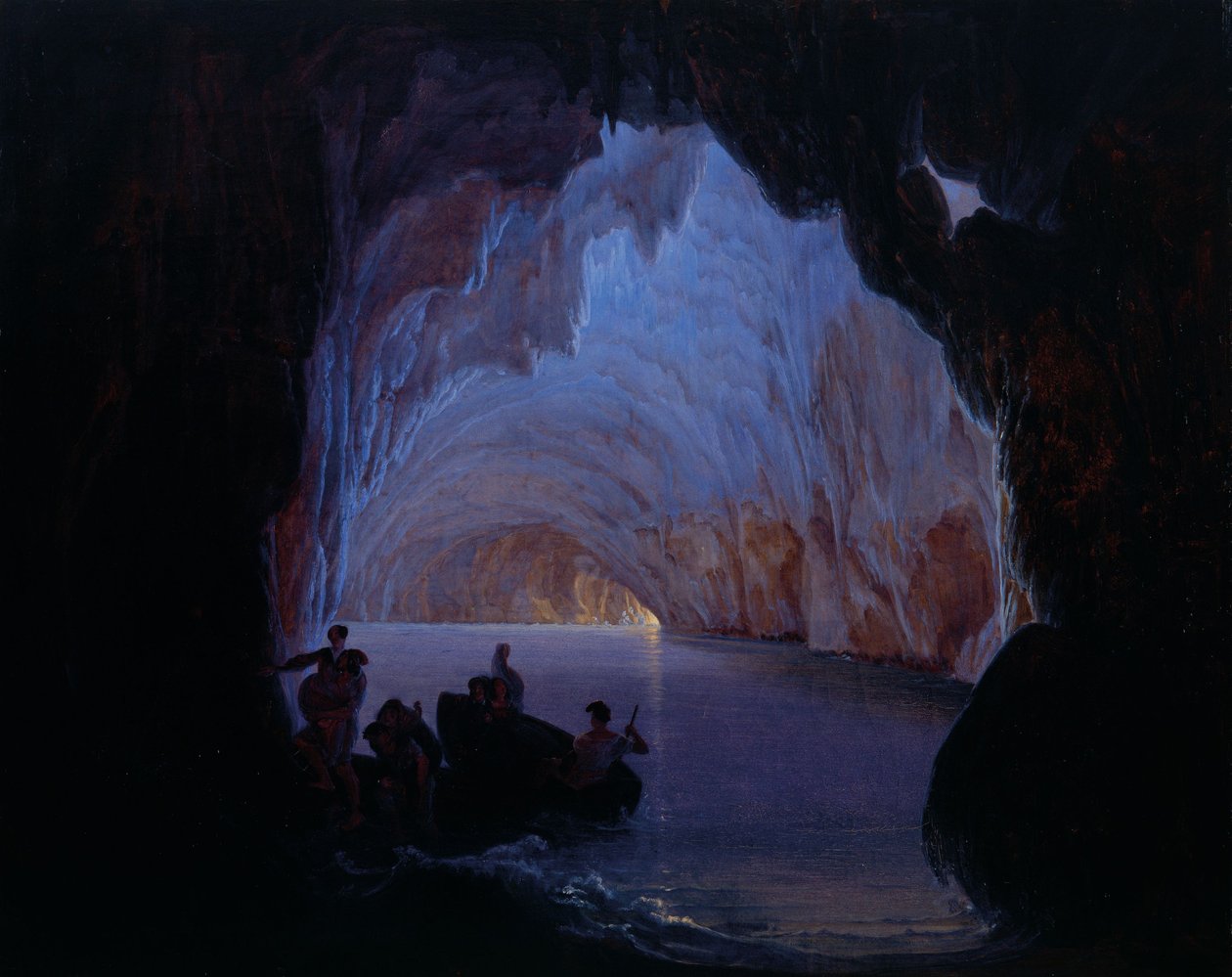 Den blå grottan på Capri av Heinrich Jakob Fried