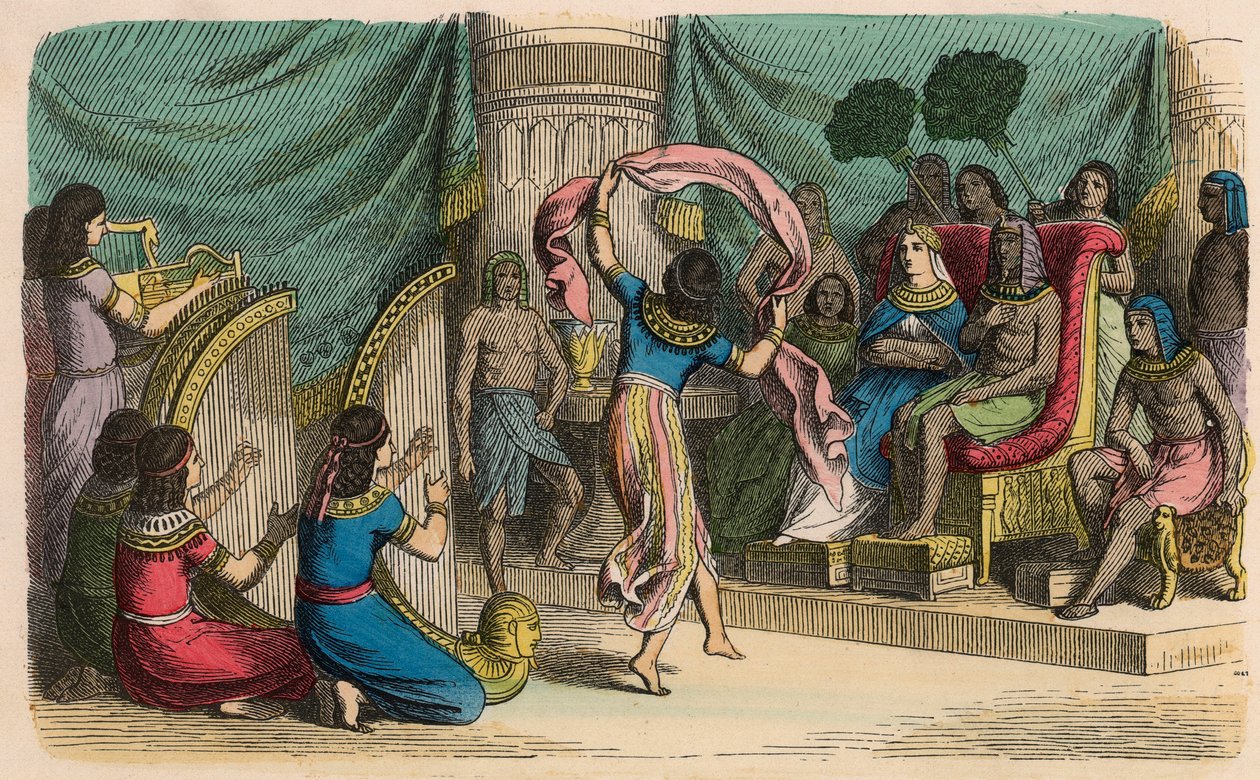 Forntida Egypten: Musik och dans inför kungen av Heinrich Leutemann