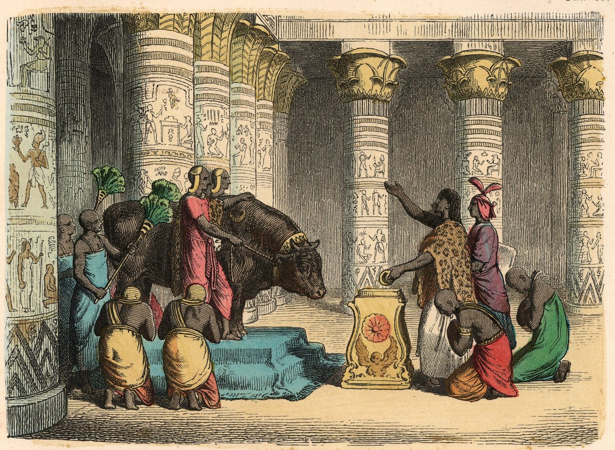 Forntida Egypten: Dyrkan av Apis Bull av Heinrich Leutemann