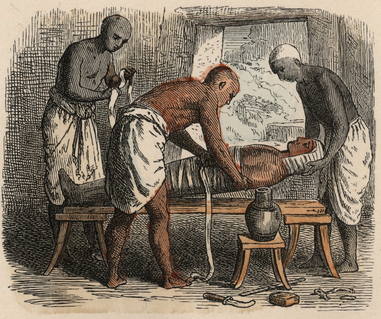 Forntida Egypten: Mumiens omslag, 1866 av Heinrich Leutemann