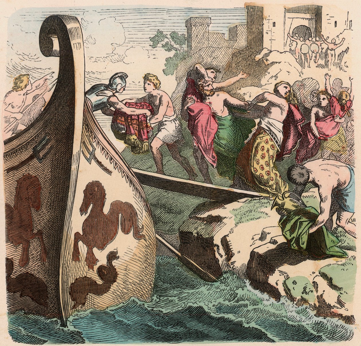 Antikens Grekland: Sjöresor, pirater av Heinrich Leutemann