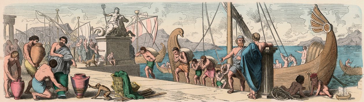 Antikens Grekland: Handel till sjöss av Heinrich Leutemann