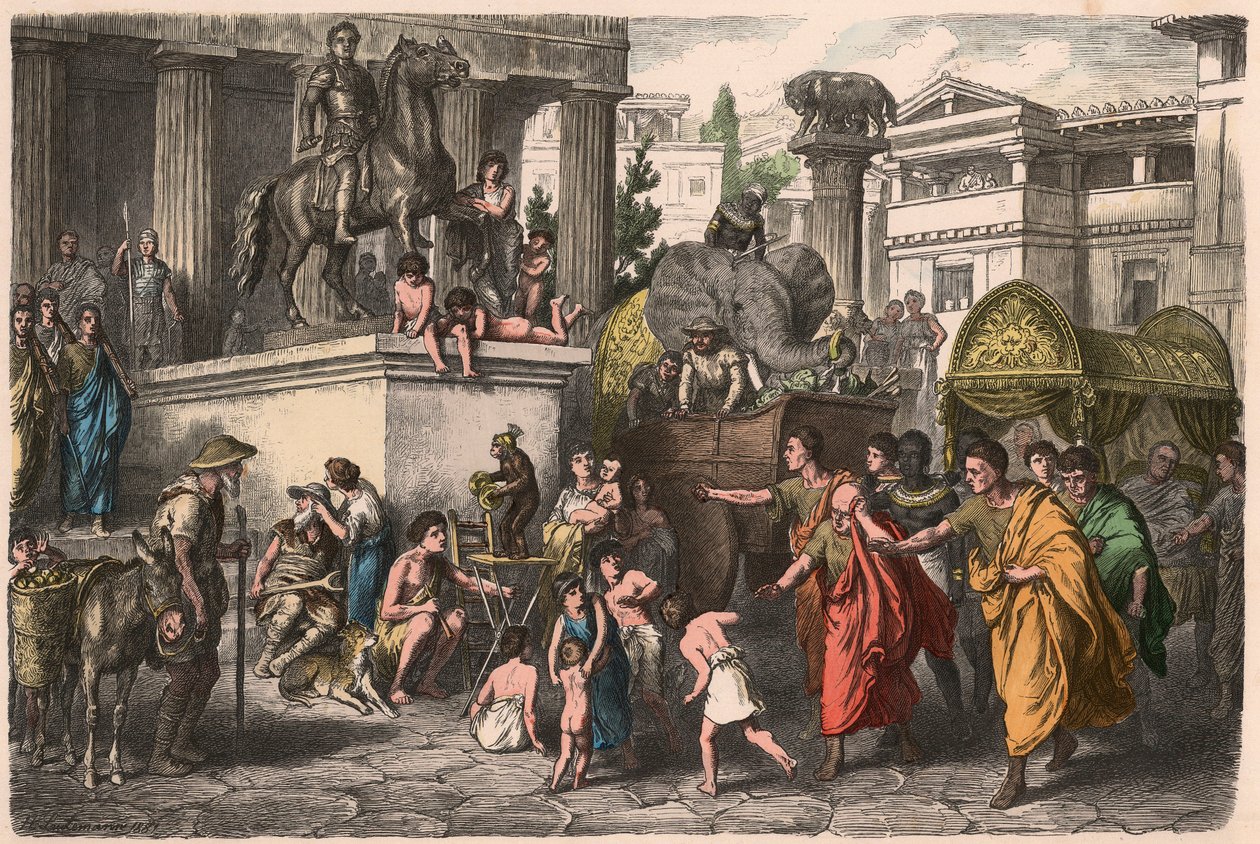 Antikens Rom: Gatubild av Heinrich Leutemann