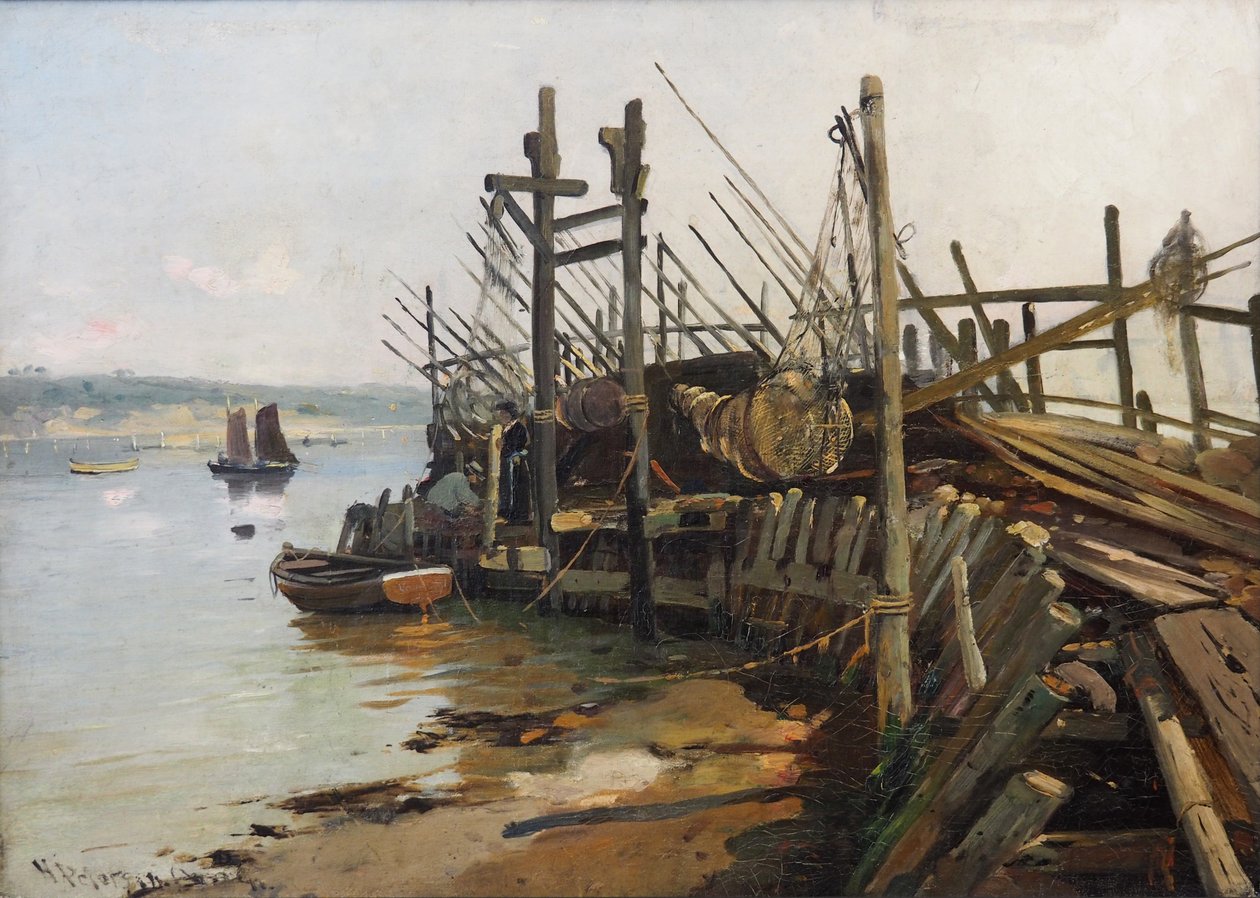 Landstigning vid Flensburg Fjord av Heinrich Petersen Angeln