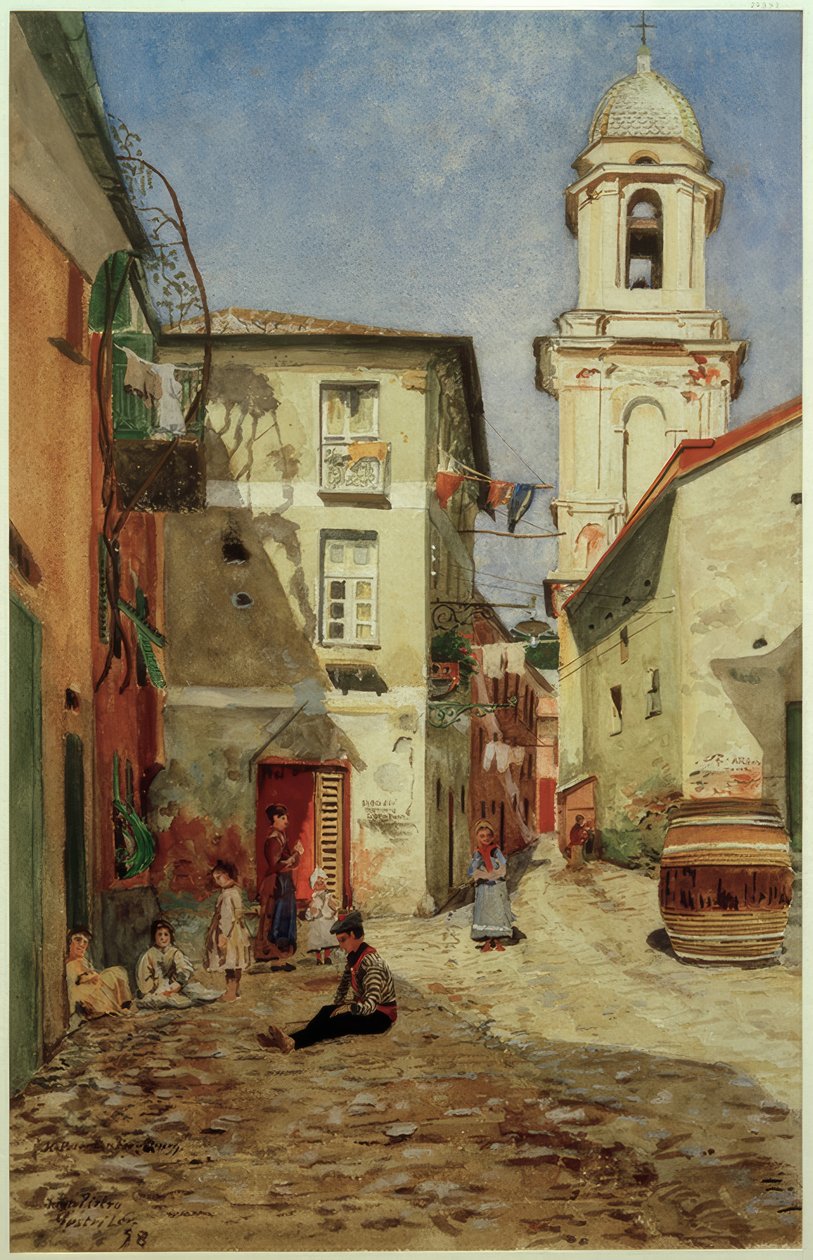 H.Petersen-Flensburg, gata i Sestri Levante av Heinrich Petersen Flensburg