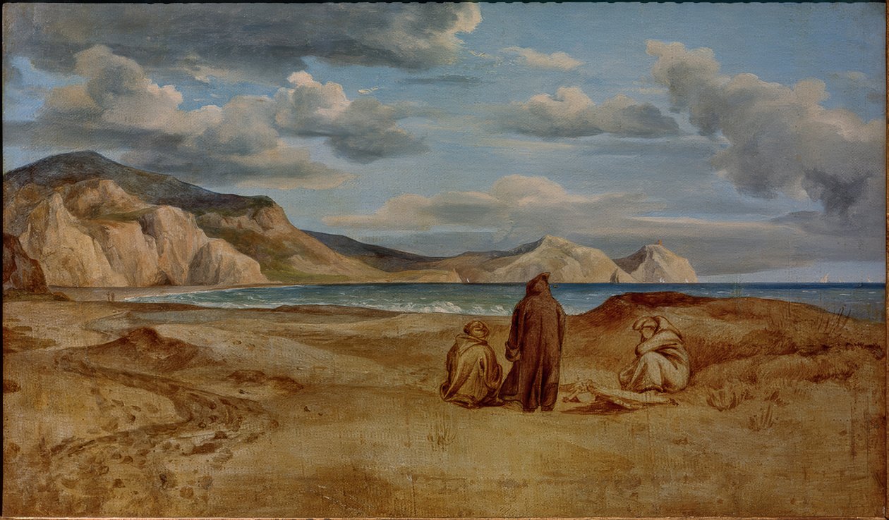 Havskusten vid Cape Orlando på Sicilien av Heinrich Reinhold