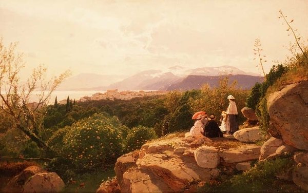 En alpin scen av Heinrich Rudolf Schuster