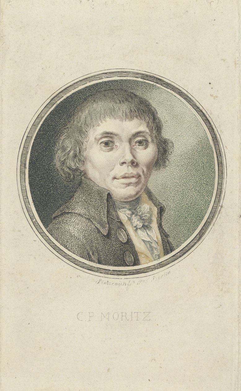 Porträtt av Karl Philipp Moritz 1756-1793, 1795. av Heinrich Sintzenich