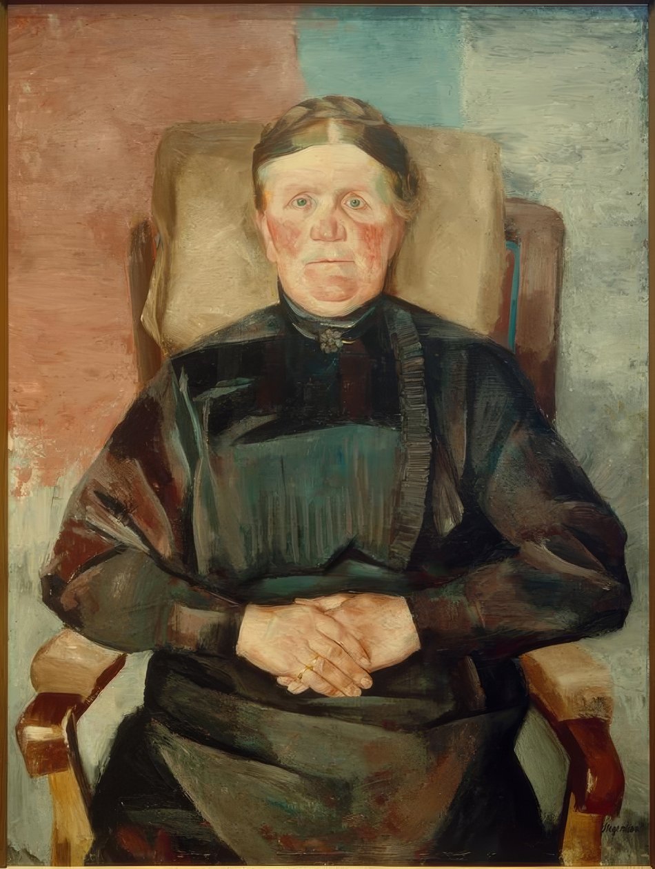 Gammal bondfru (Anna Rohwedder) av Heinrich Stegemann