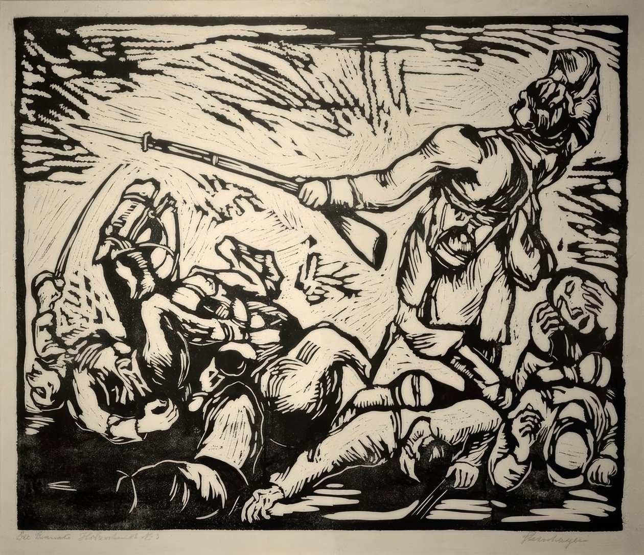 Krigsscen av Heinrich Steinhagen