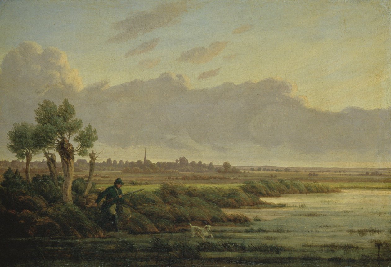 På Alster vid Winterhude, 1834 av Heinrich Stuhlmann