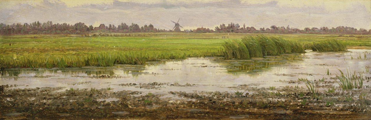 De övre delarna av Alster, ca 1834-35 (olja på papper monterad ombord) av Heinrich Stuhlmann