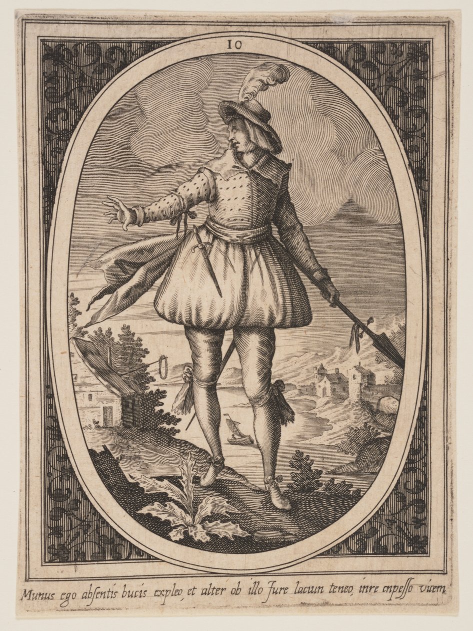 Plansch 10 från Militära figurer av Heinrich Ulrich