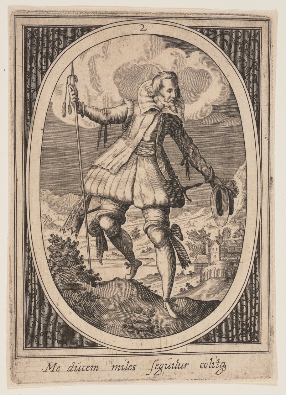 Plansch 2 från Military Figures av Heinrich Ulrich