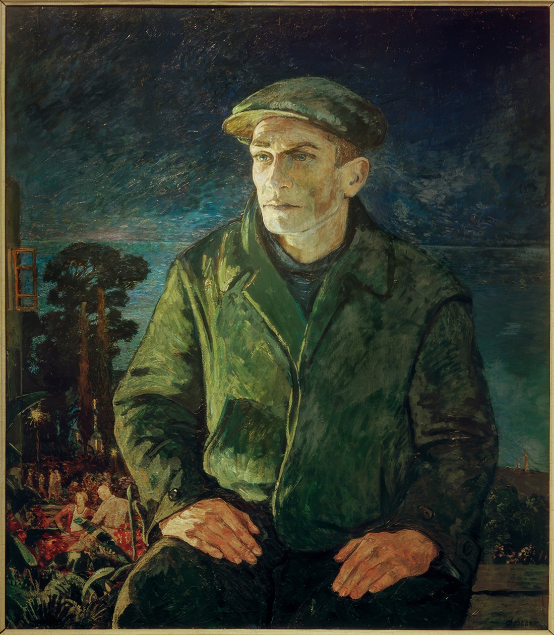 Tysk Stakhanov-arbetare i konvalescenthemmet i Sotji av Heinrich Vogeler