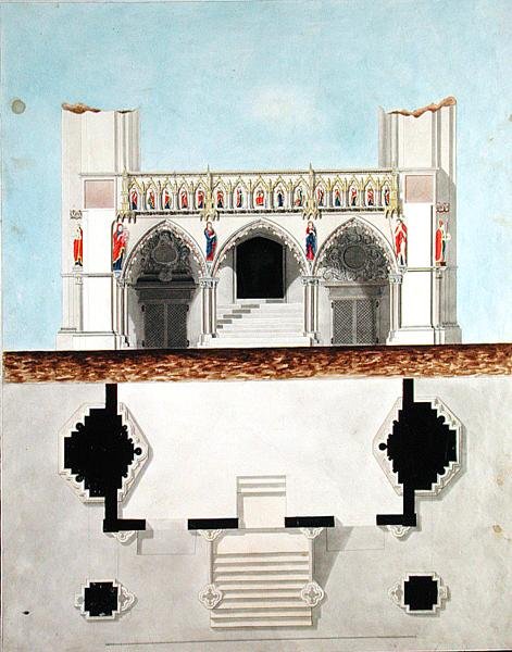 Körskärm av Hamburgs katedral, 1805 av Heinrich Wilhelm Julius Koch