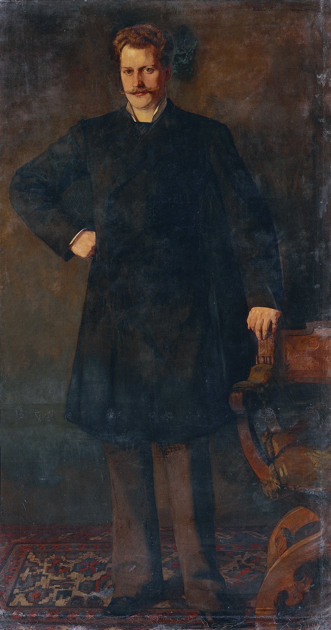 Porträtt av operasångaren Theodor Reichmann 1849-1903, 1879. av Heinrich Wilhelm Trübner