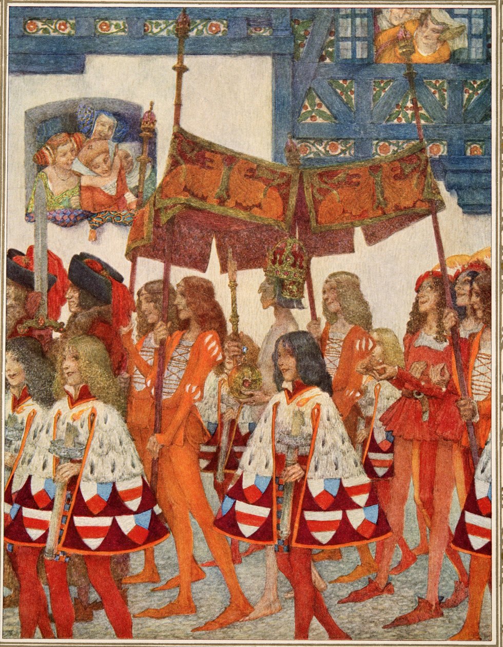 Kejsarens nya kläder från Tales av Hans Christian Andersen, pub. 1911 av Heinrich and Urban Lefler