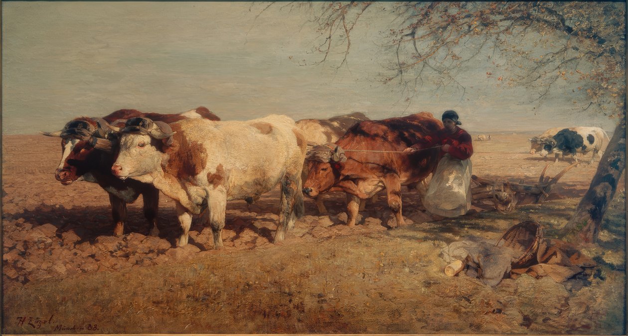 Lag om fyra oxar av Heinrich von Zügel