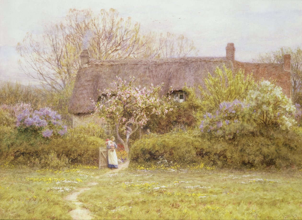 Stuga, Freshwater, Isle of Wight av Helen Allingham