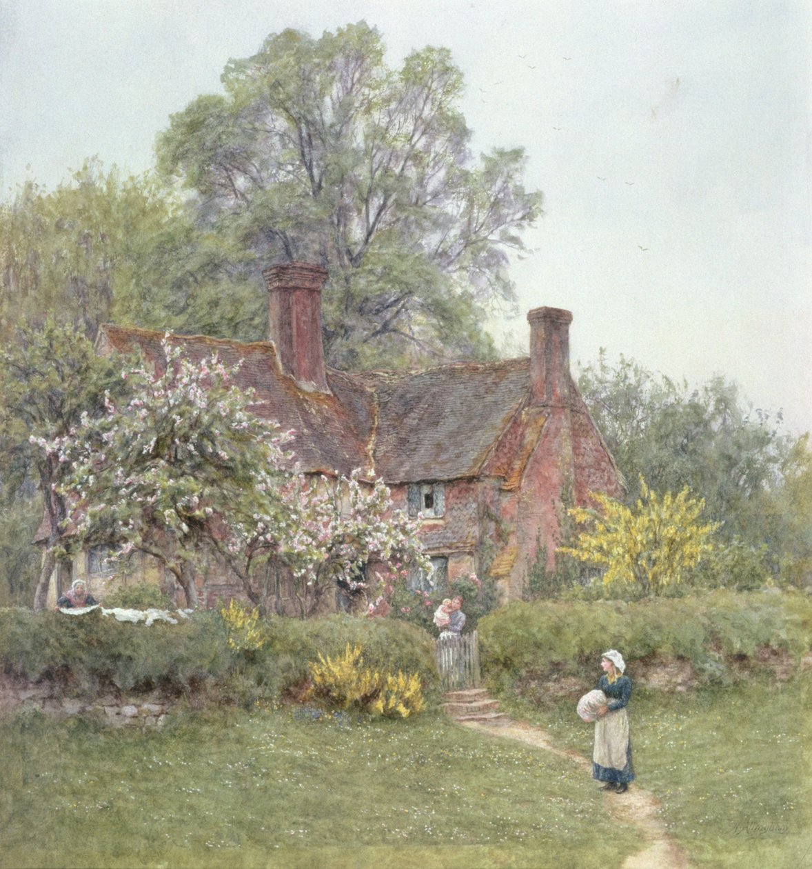 Stuga vid Chiddingfold av Helen Allingham