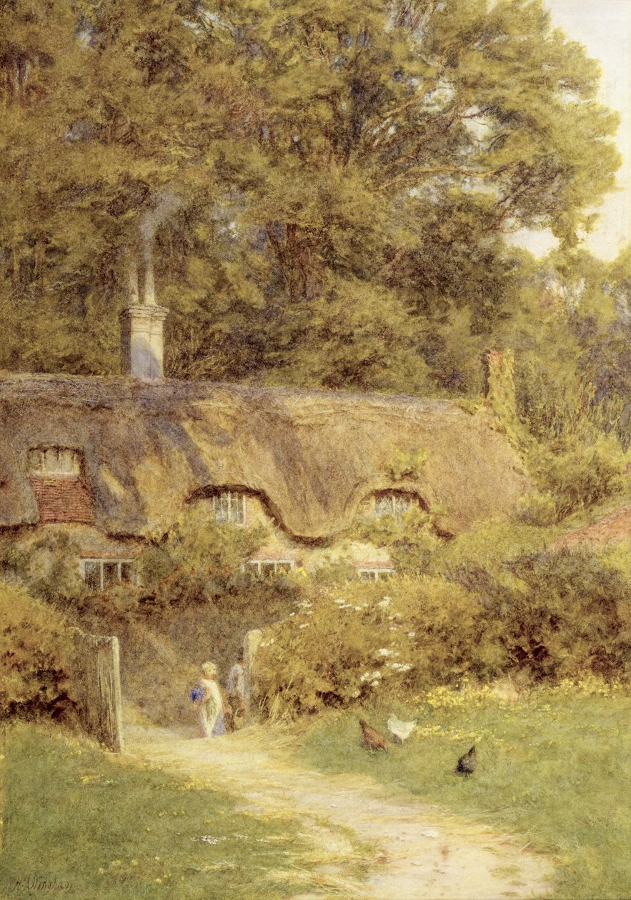 Stuga i Farringford, Isle of Wight av Helen Allingham