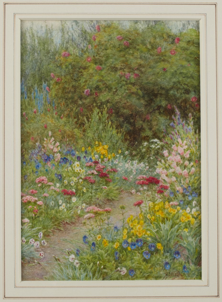 Den lilla vägen, 1920 (wc på papper) av Helen Allingham