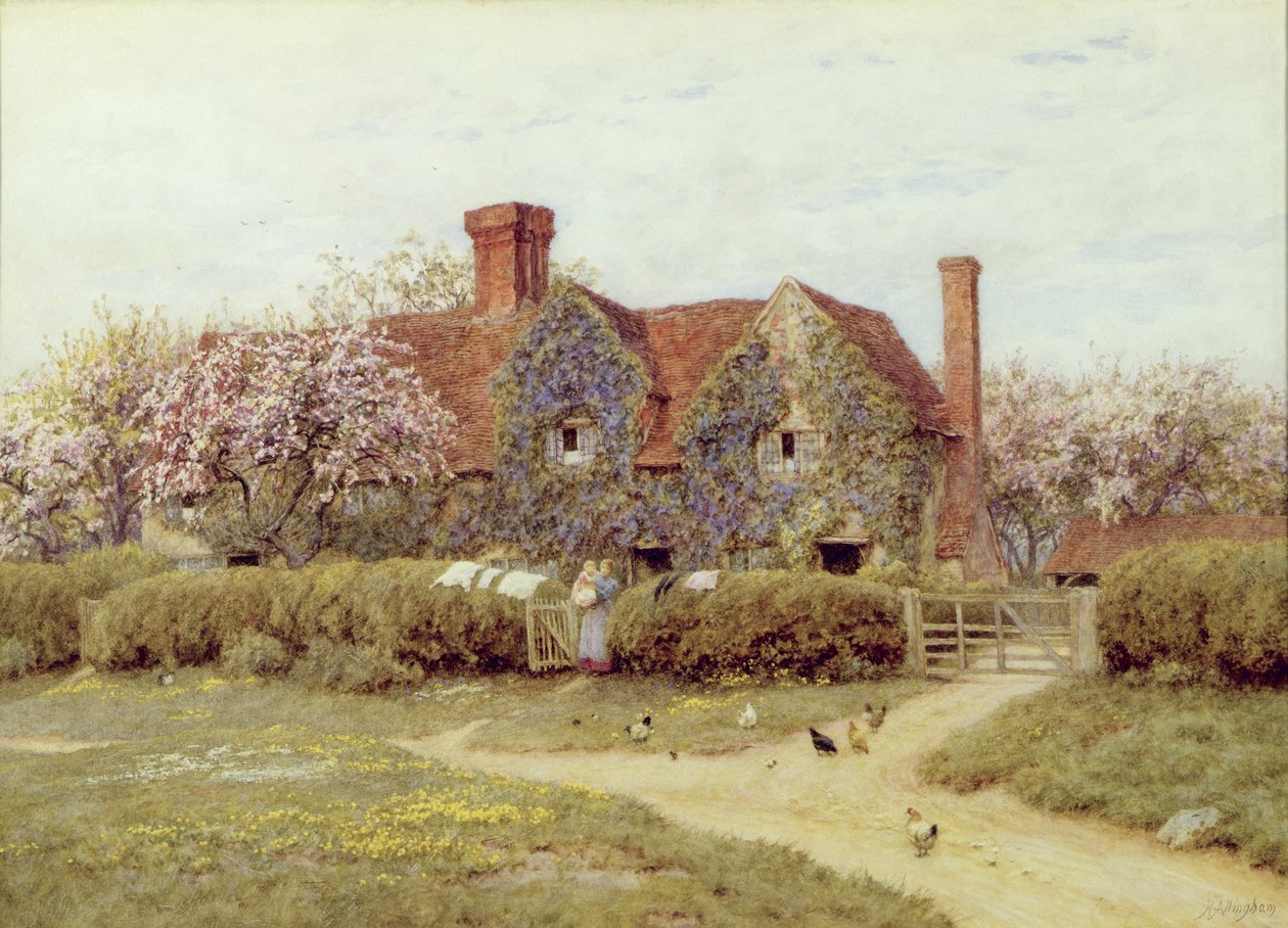 Ett Buckinghamshire-hus vid Penstreet av Helen Allingham