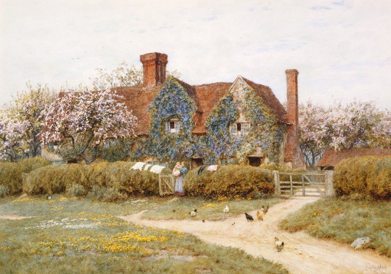 Ett Buckinghamshire-hus vid Penstreet av Helen Allingham