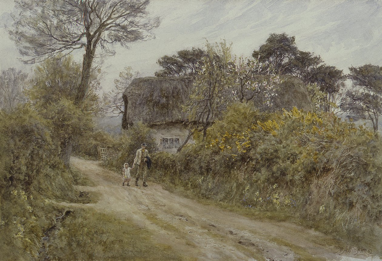 En stuga på Isle of Wight av Helen Allingham