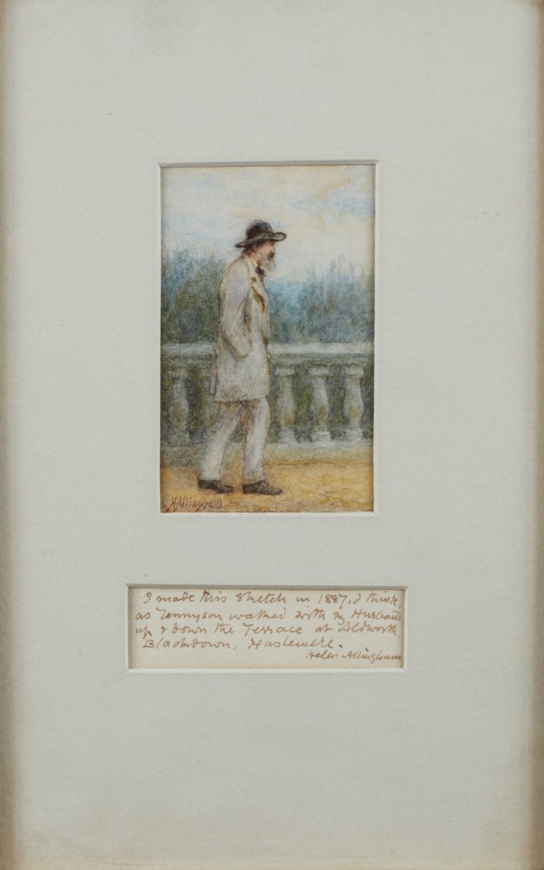 Alfred, Lord Tennyson i sin trädgård av Helen Allingham