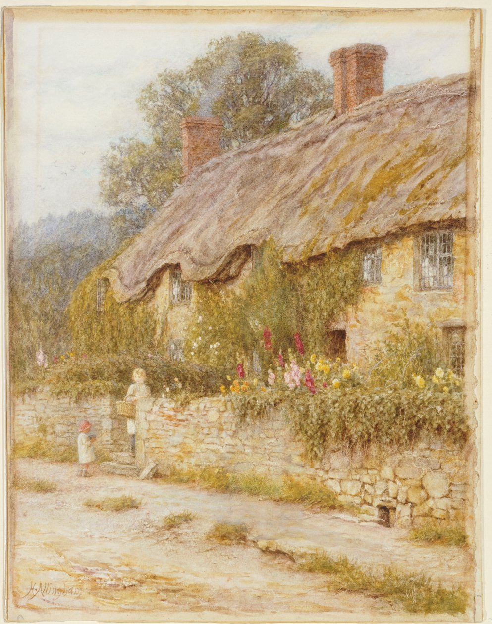 Stuga nära Wells, Somerset av Helen Allingham