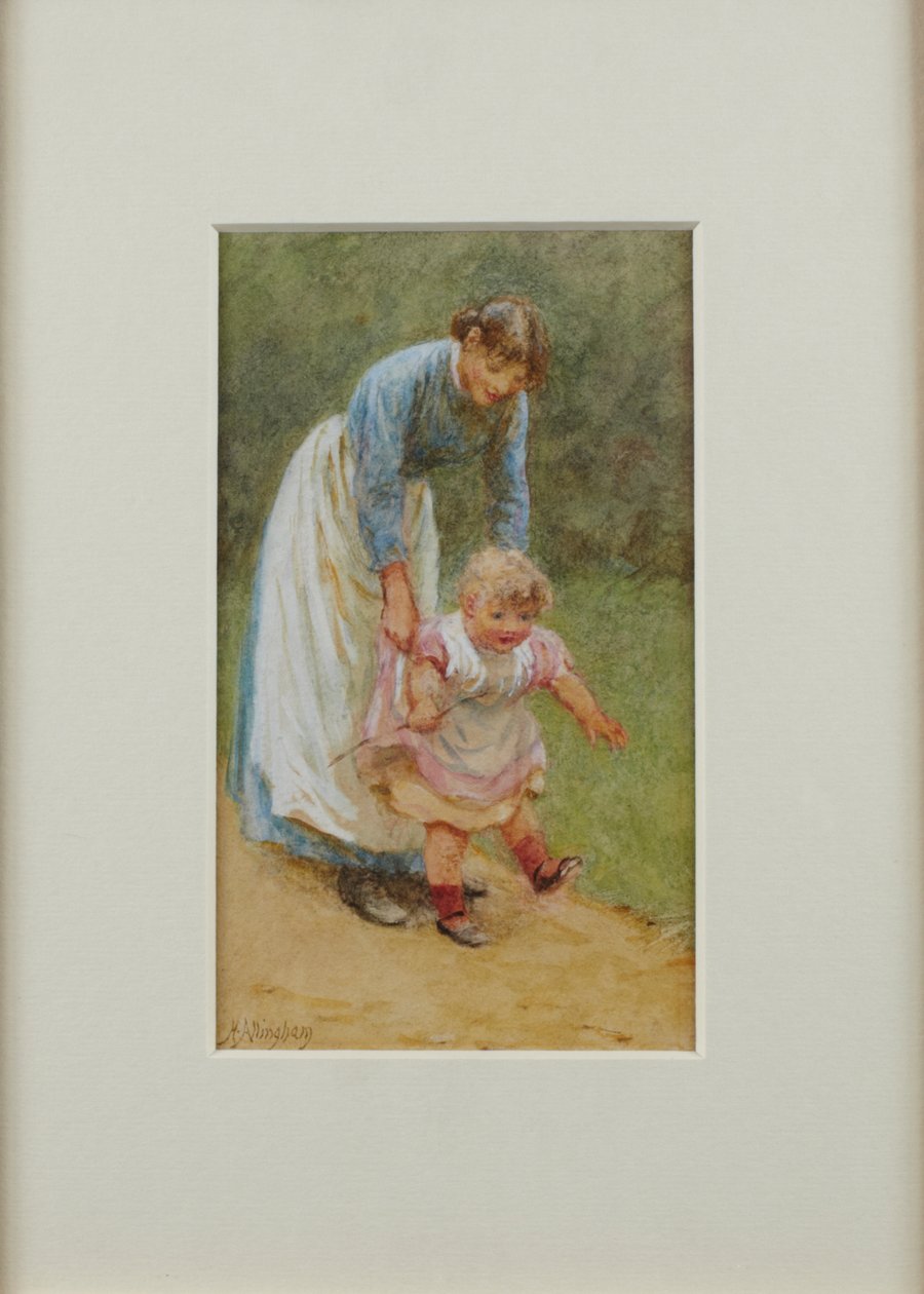 Henry med sjuksköterska, 1884 av Helen Allingham