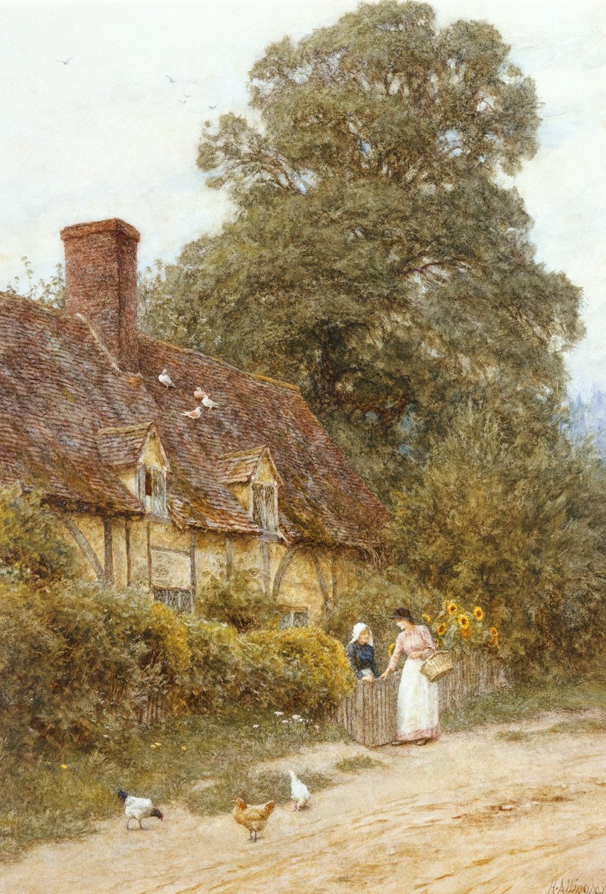 Old Post Office, Brook, nära Witley av Helen Allingham