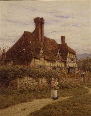 Gammal Surrey Cottage av Helen Allingham