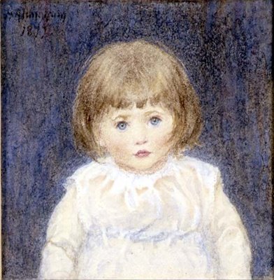 Ett år gammal (akvarell) av Helen Allingham