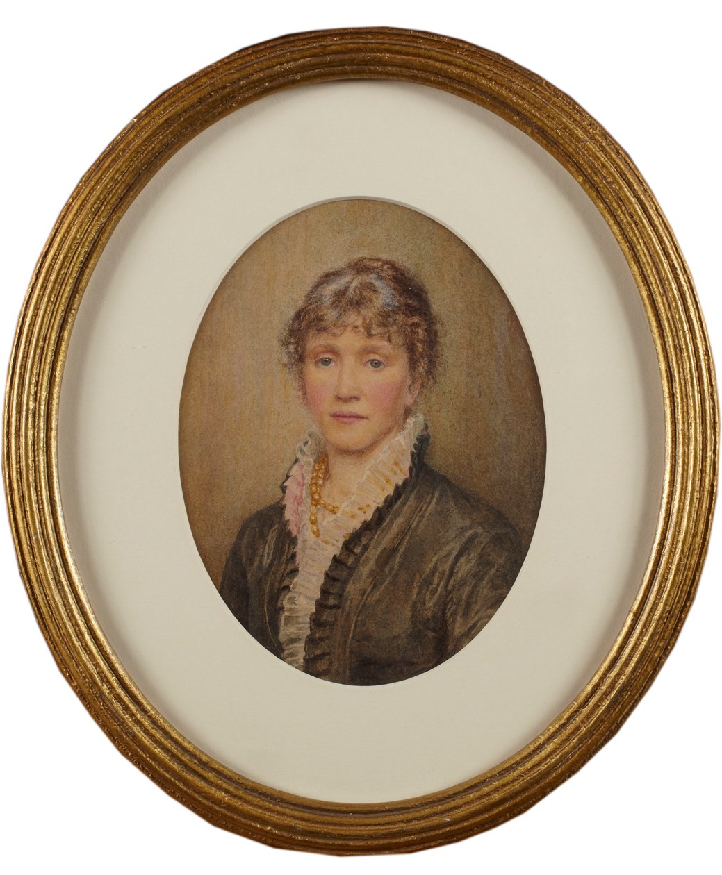 Självporträtt (akvarell på papper) av Helen Allingham