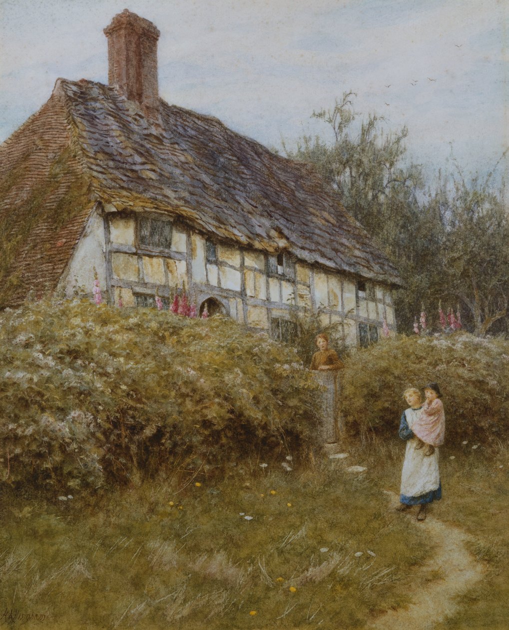 Prästens hus, West Hoathly av Helen Allingham