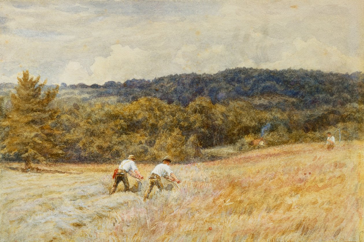 The Reapers (akvarell på papper) av Helen Allingham