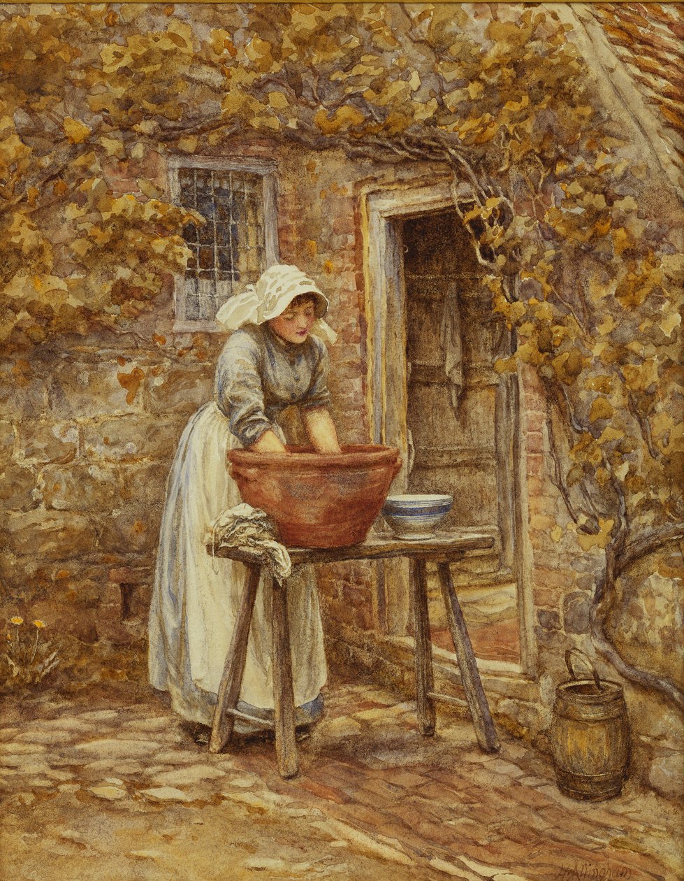 Tvättdagen, av Helen Allingham