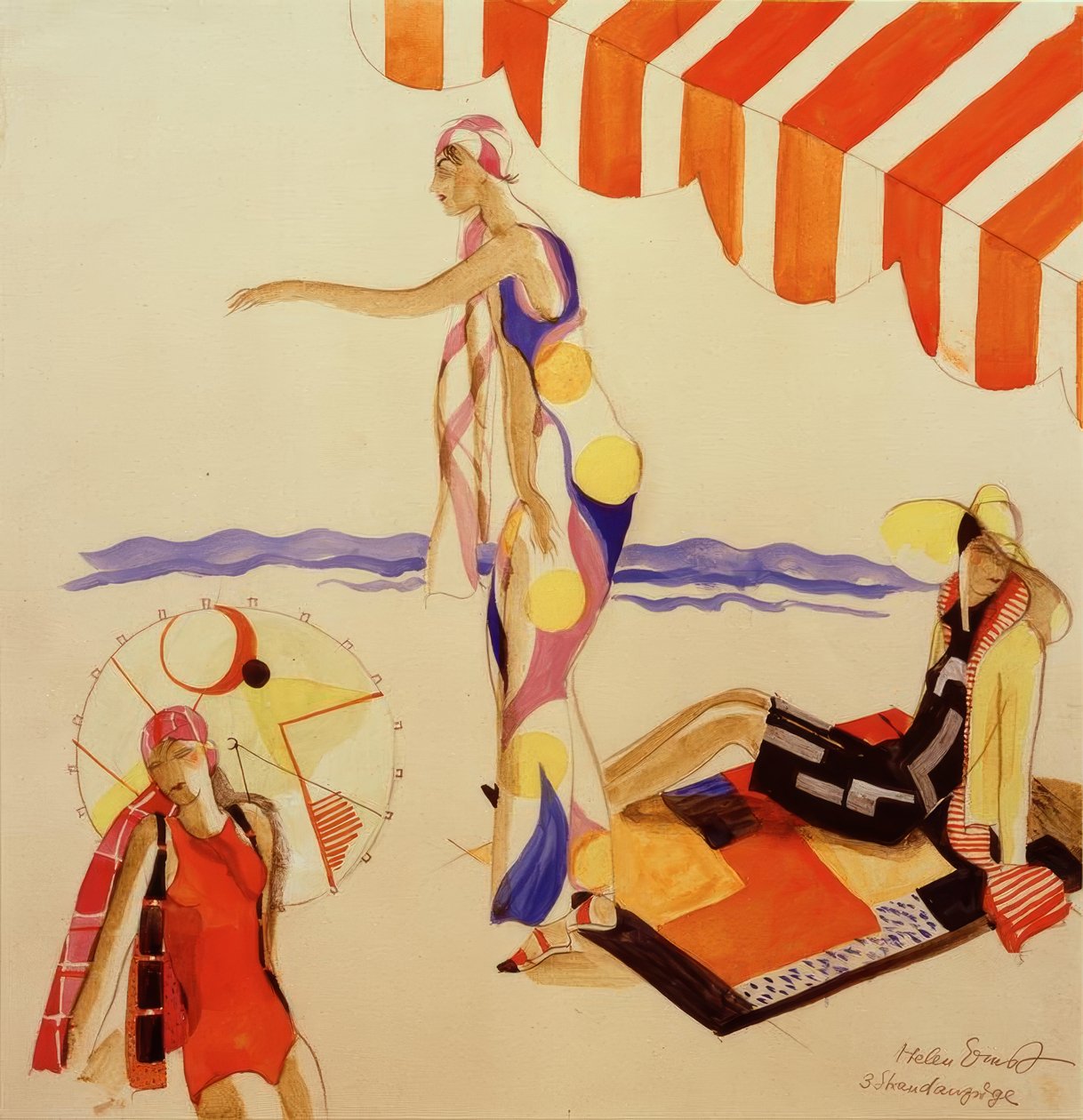 Strandkläder runt 1928 av Helen Ernst