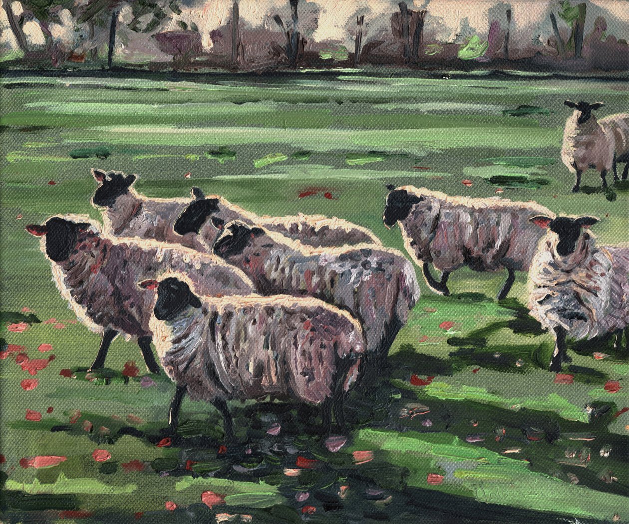 Nyfiken flock II, 2009, av Helen White