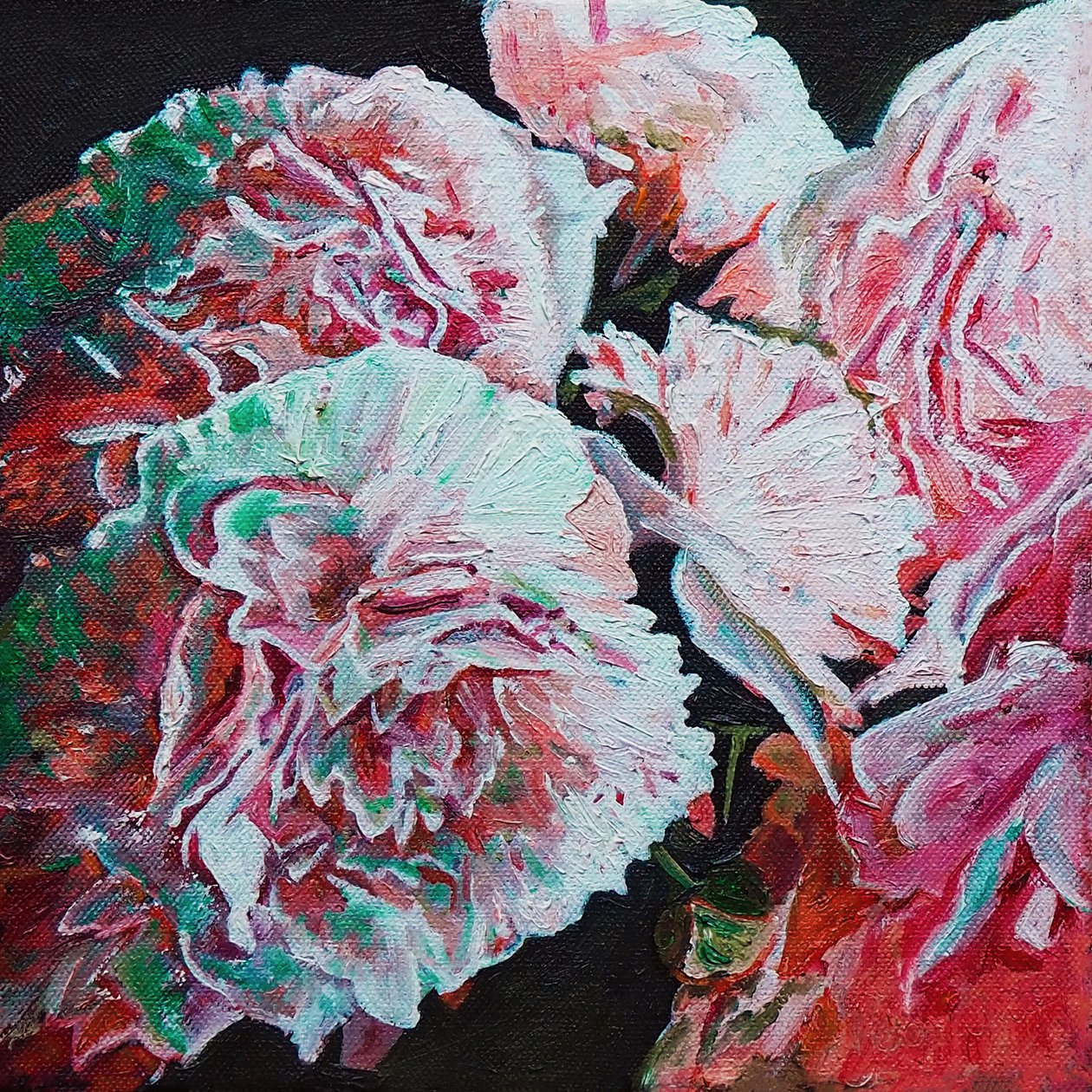 Peonies, 2010 (olja på duk) av Helen White