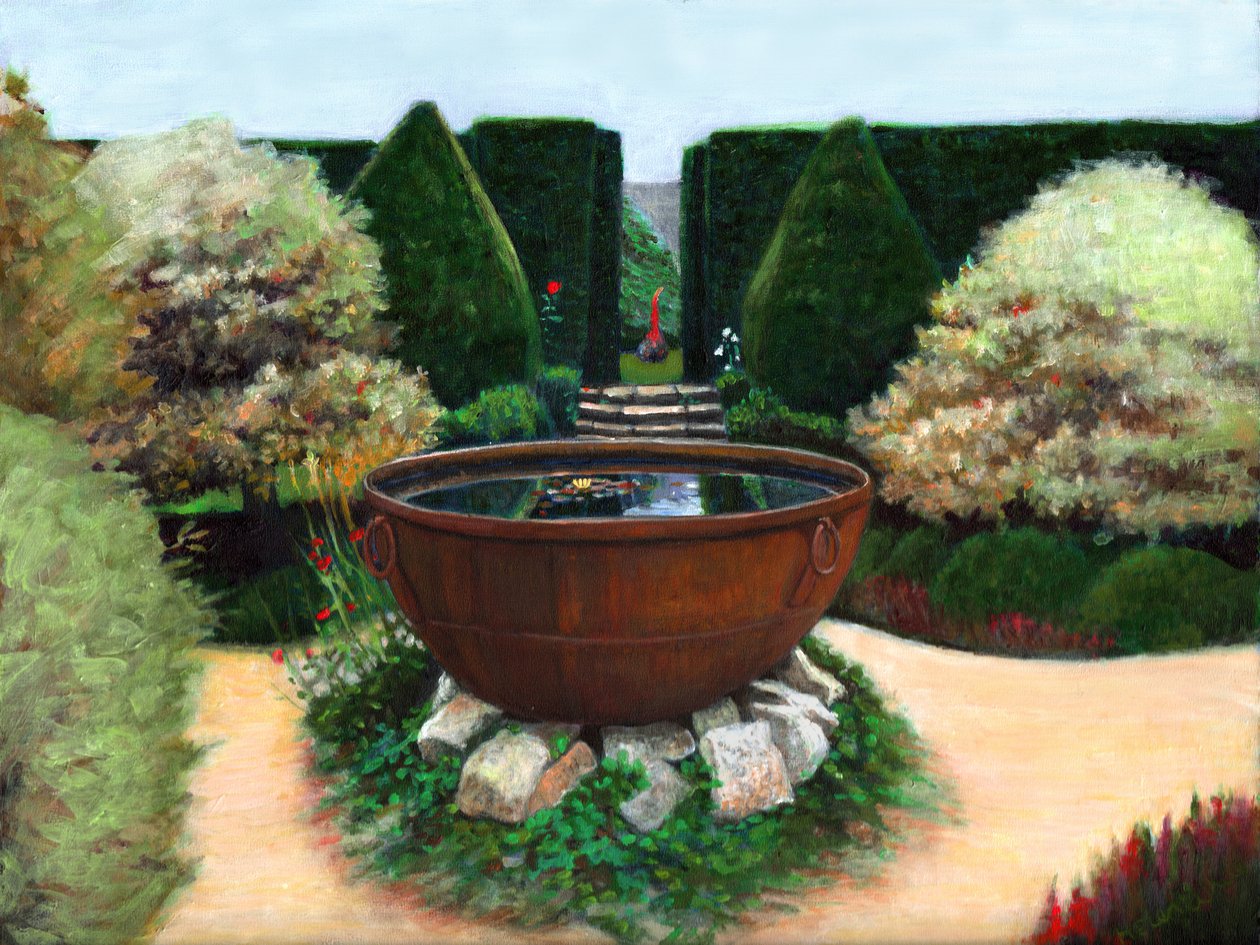 Sacred Space, 2020 (akryl ombord) av Helen White