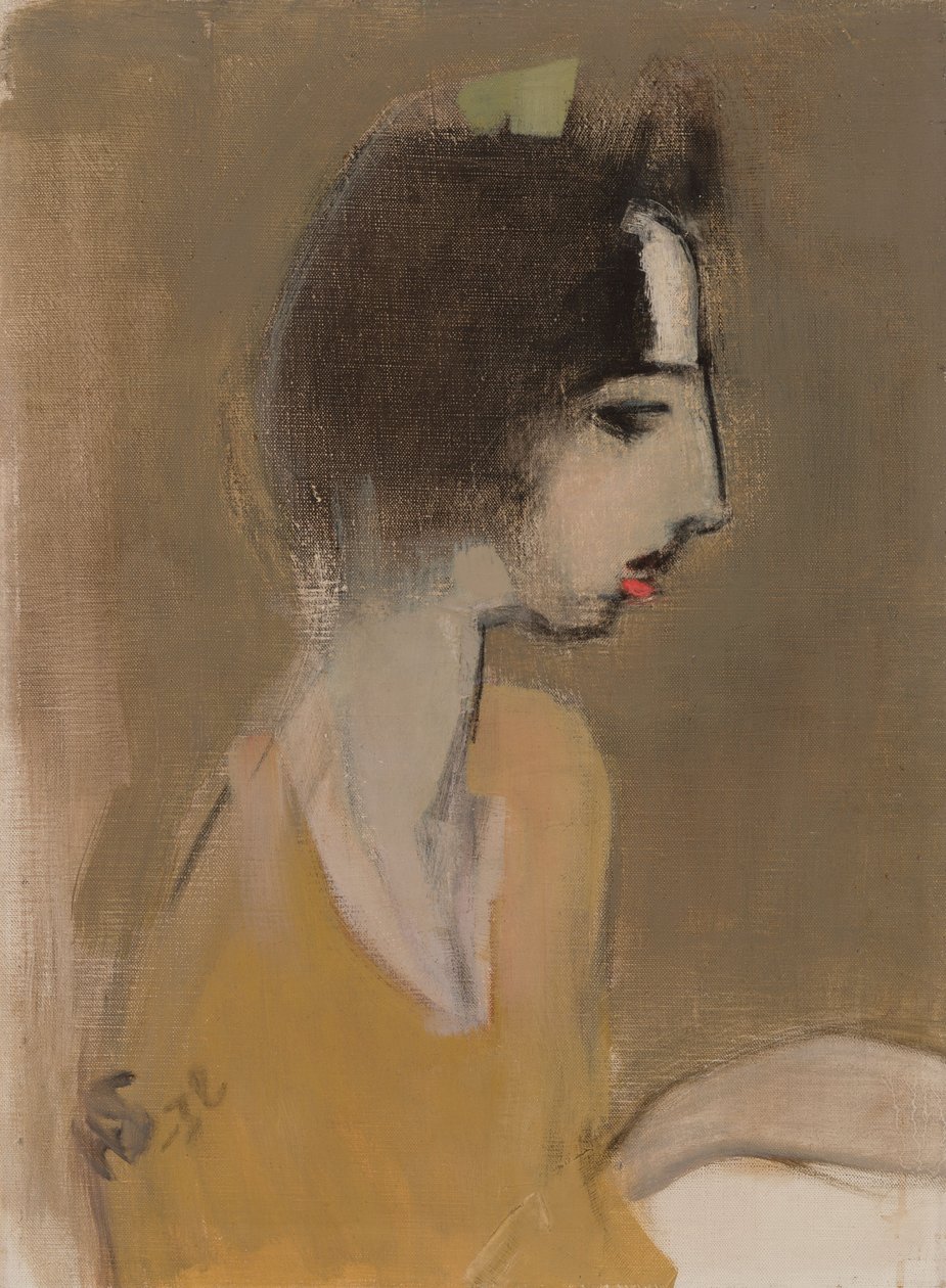 Profil av en kvinna (ur minnet) av Helene Schjerfbeck