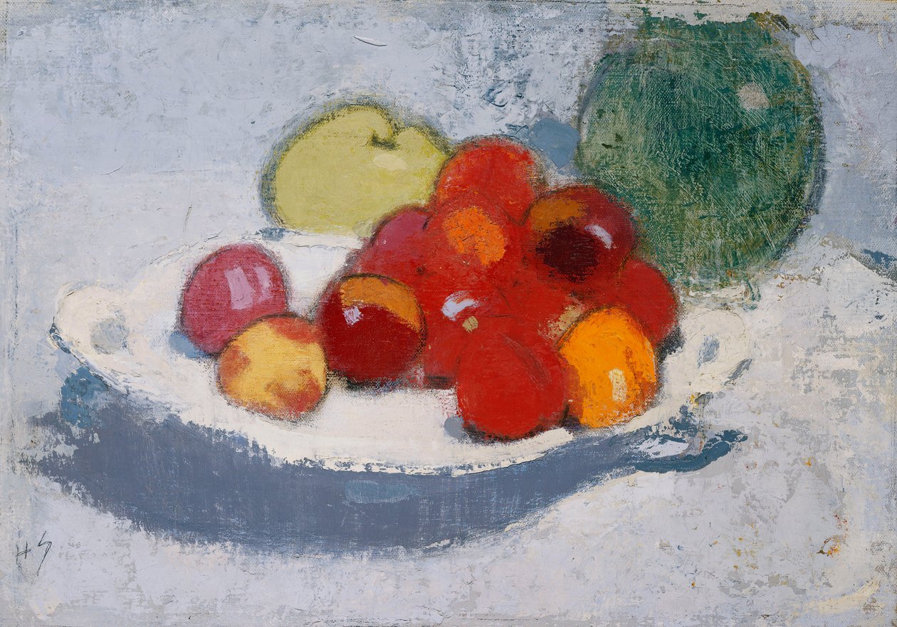 Stilleben med frukt, ca 1915 (olja på duk) av Helene Schjerfbeck